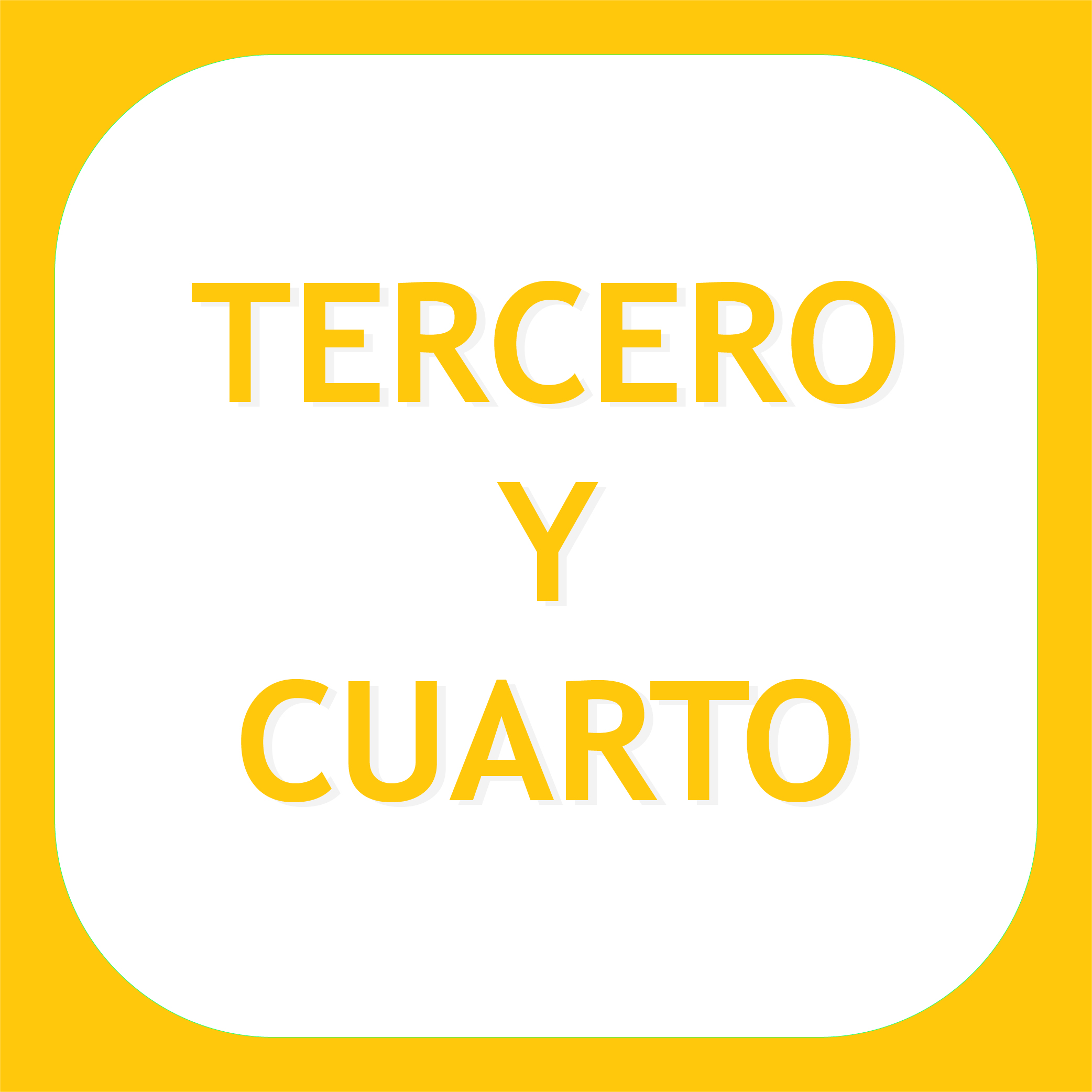 Letrero de Tercero y Cuarto